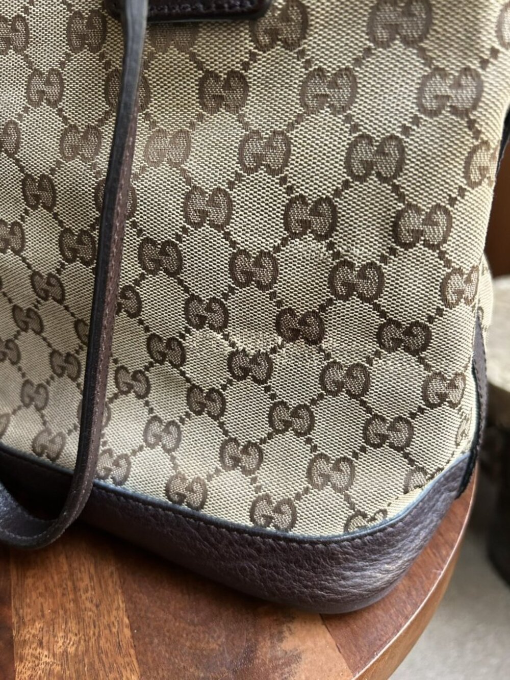 GUCCI GG Charm Two-Way Dome Shoulder Bag, Tan, Brown - Picture 12 of 16
